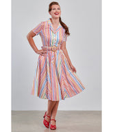 Banned Rainbow Stripe Swing Dress