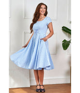 Banned Sky Blue Gingham Lola Swing Dress