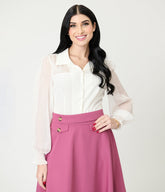 Banned White Bonnie Blouse