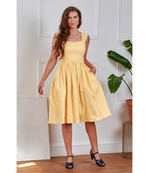 Banned Yellow Gingham Swing Dress