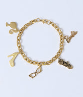 Barbie鈩?x Unique Vintage Gold Charm Bracelet