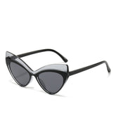 Black Dramatic Cat Eye Sunglasses