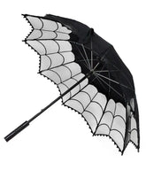 Black Lace Spiderweb Parasol