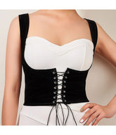 Black Lace-Up Under Bust Corset