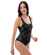 Black Rose One Piece Swimsuit