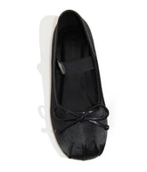 Black Satin Mary Jane Flats