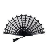 Black Spiderweb Hand Fan