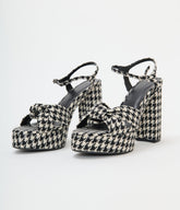 Black & White Houndstooth Platform Heels