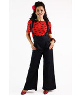 Bonsai Kitten Black Suspender Swing Pants