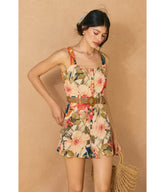 Botanic Floral Print Romper