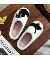 Dachshund Embroidered Cotton Slippers