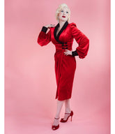 Elle Rebel Red Sinatra Smoking Jacket Dress