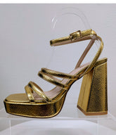 Gold Platform Heels