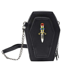 Elvira Dagger Coffin Mini Crossbody Purse