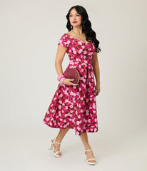Dolly & Dotty Lily Pink Rose Garden Swing Dress