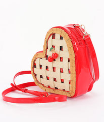 Cherry Pie Heart Crossbody Bag