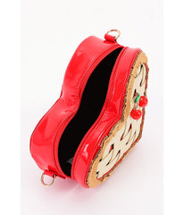 Cherry Pie Heart Crossbody Bag