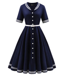 Dolly & Dotty Navy Nautical Mollie Shirt Dress