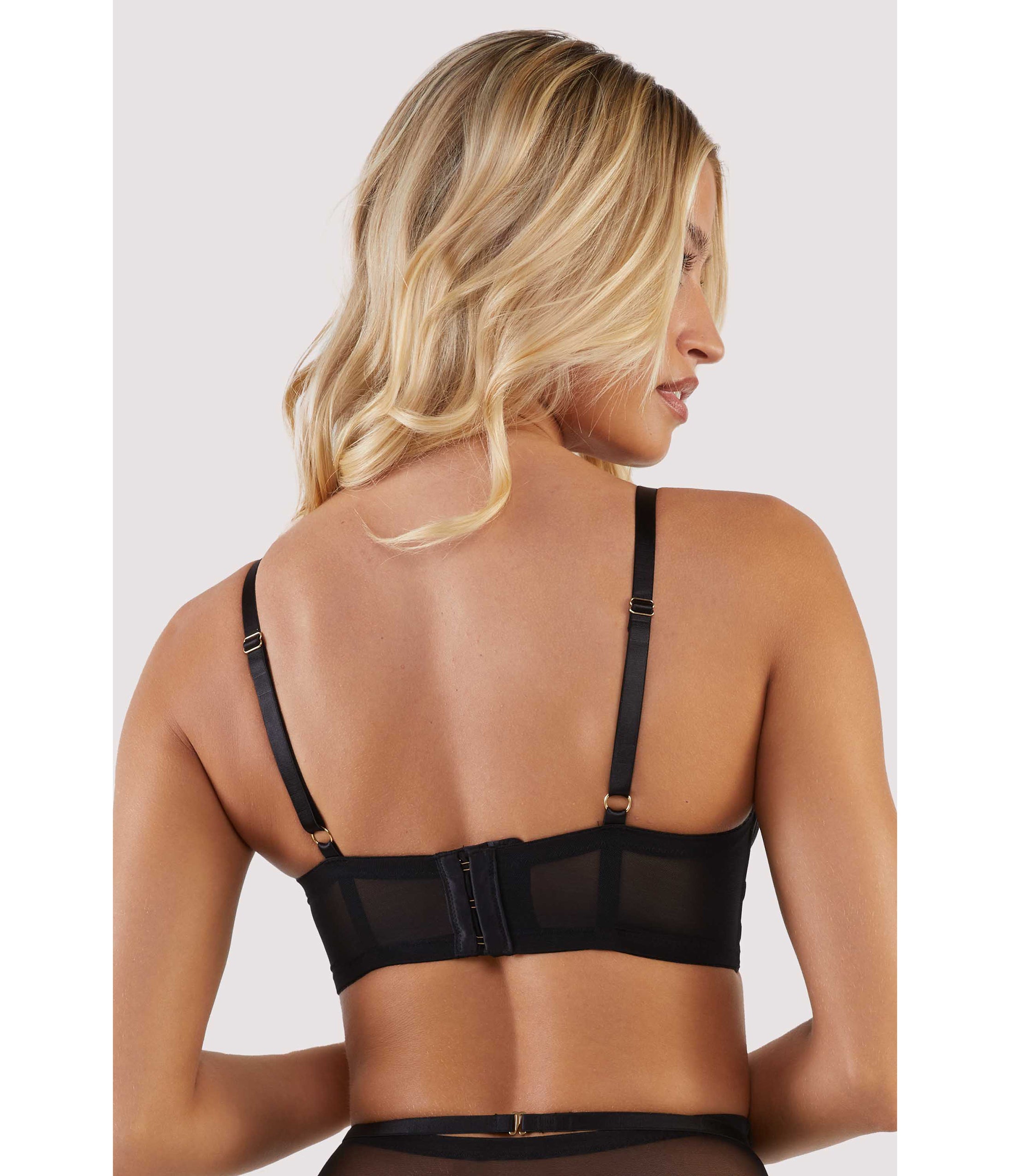 Black Sheer Mesh Eddie Crossover Bra