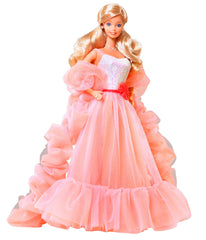 Barbie x Unique Vintage Plus Size Peaches N Cream Chiffon Dress