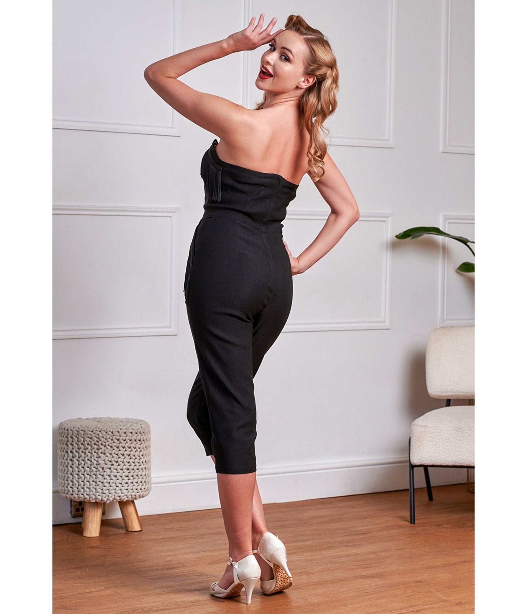 Banned Black Fringe Jumpsuit