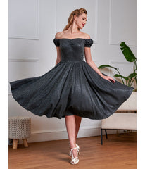 Banned Black Glitter Swing Dress