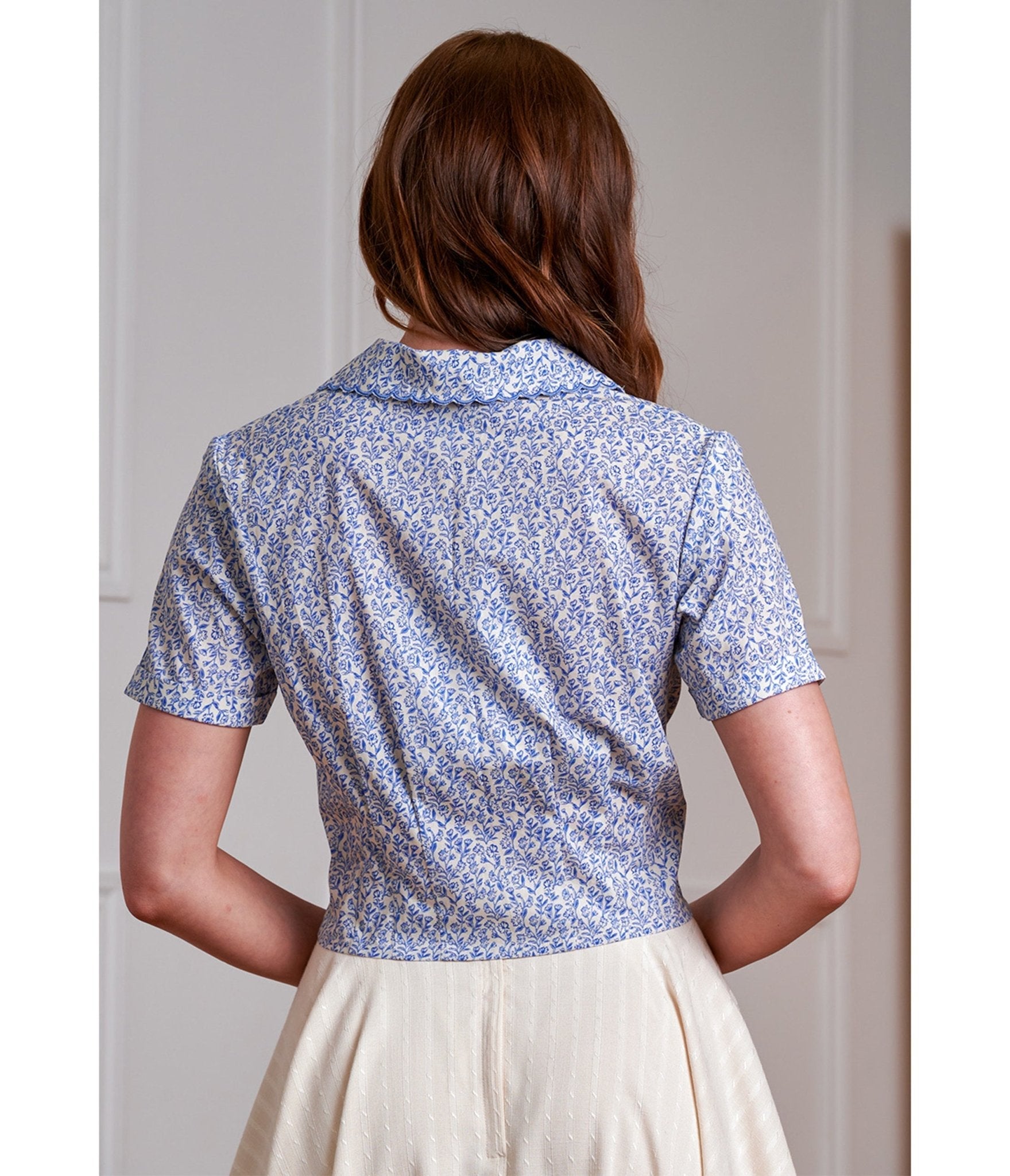 Banned Blue Floral Eloise Blouse