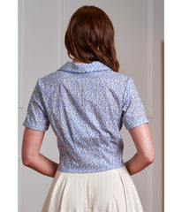 Banned Blue Floral Eloise Blouse
