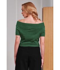 Banned Green Off the Shoulder Lavinia Cotton Top