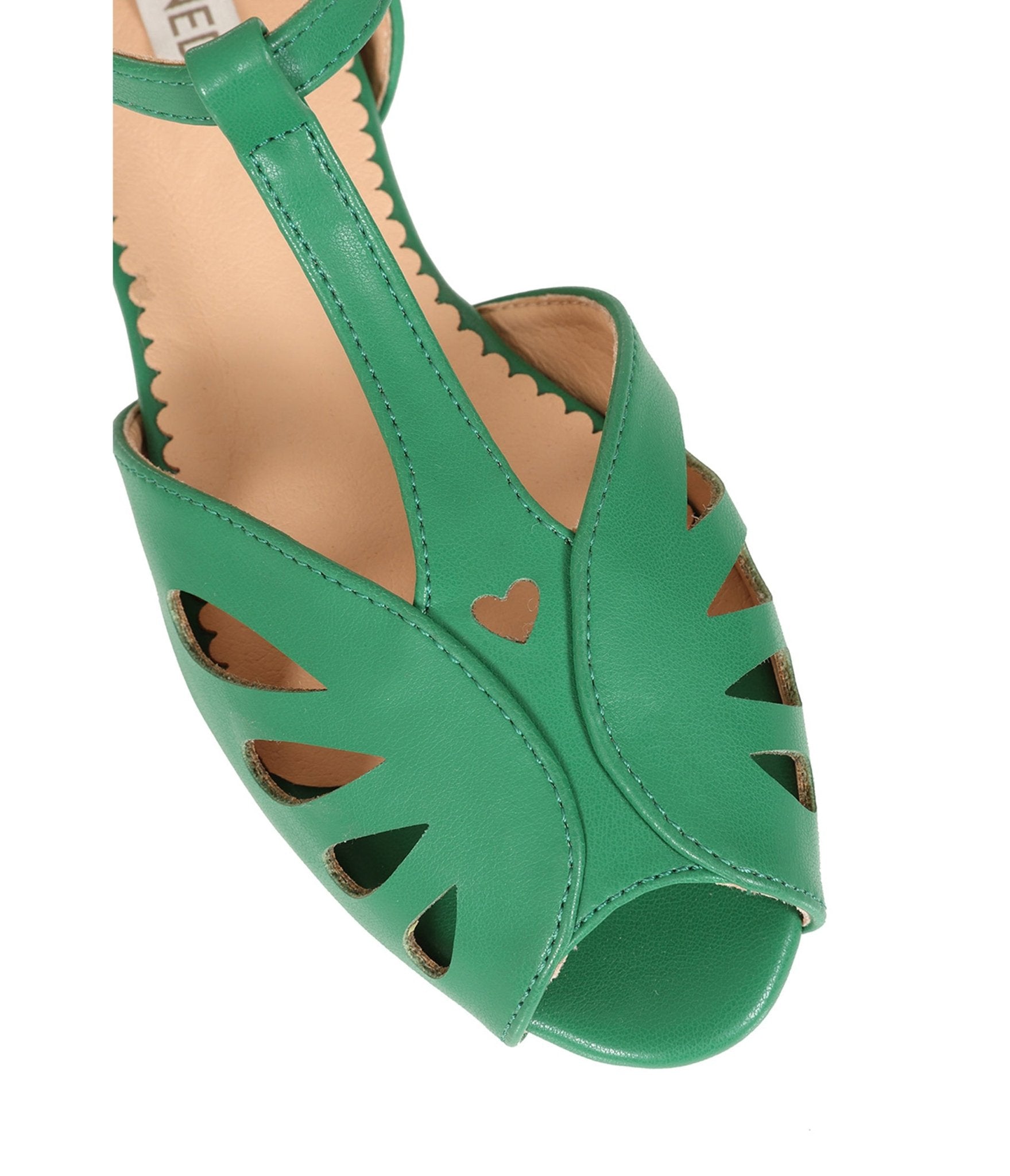 Banned Green Secret Love T-Strap Leatherette Flats