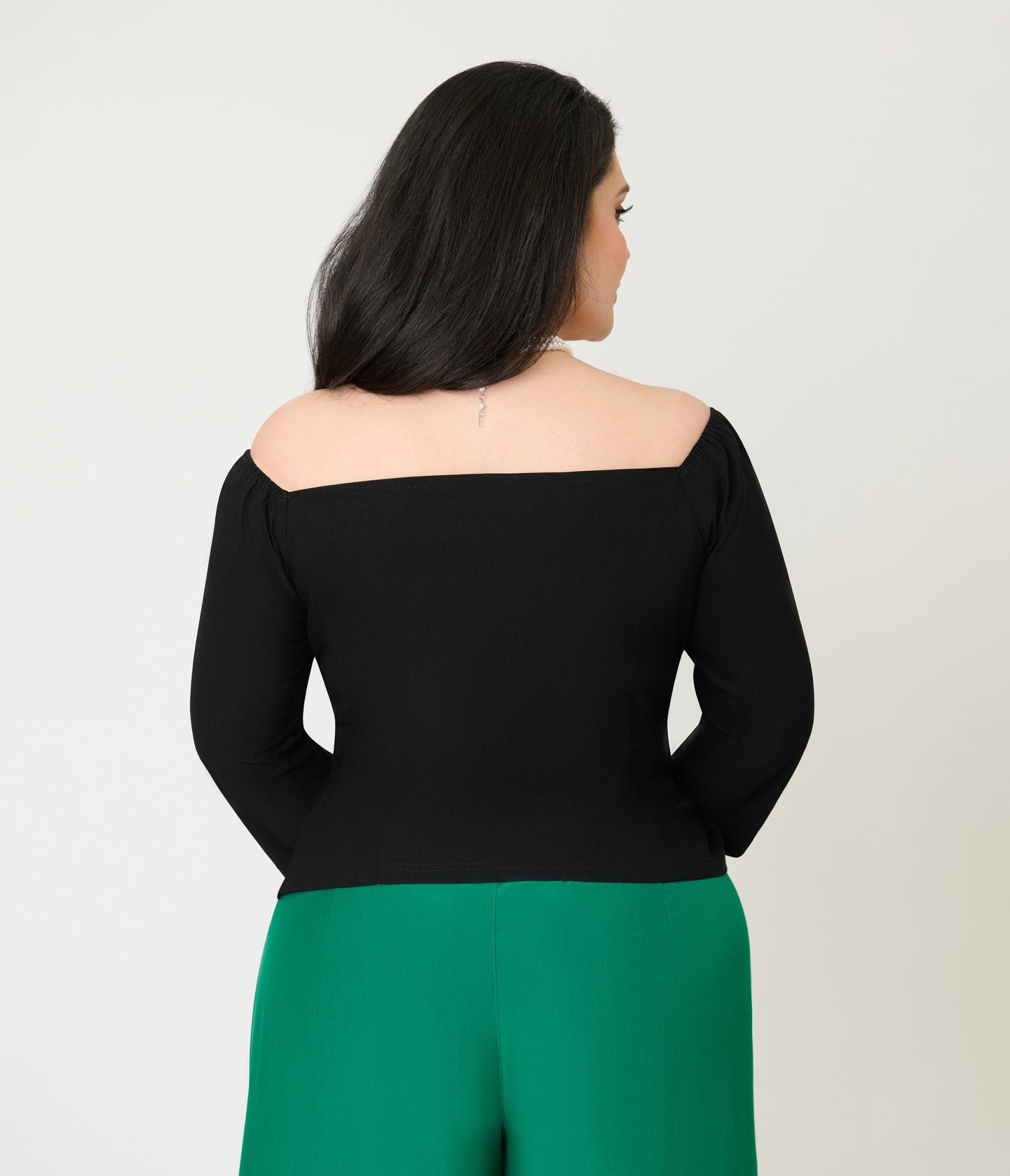 Banned Plus Size Black Off The Shoulder Dixie Top
