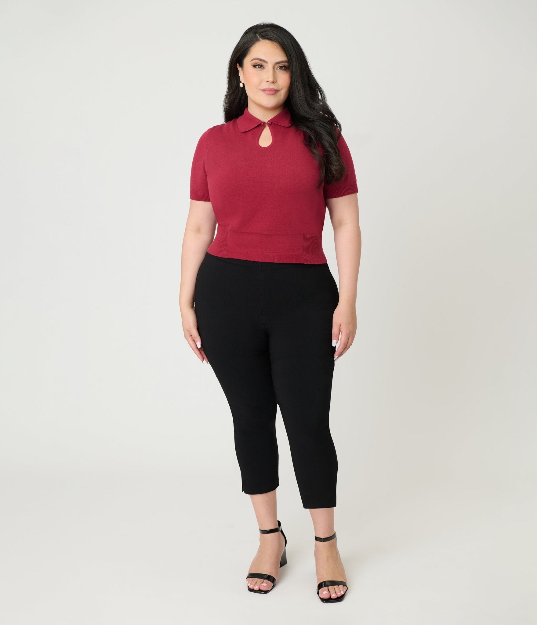 Banned Plus Size Burgundy Cotton Rosanna Sweater