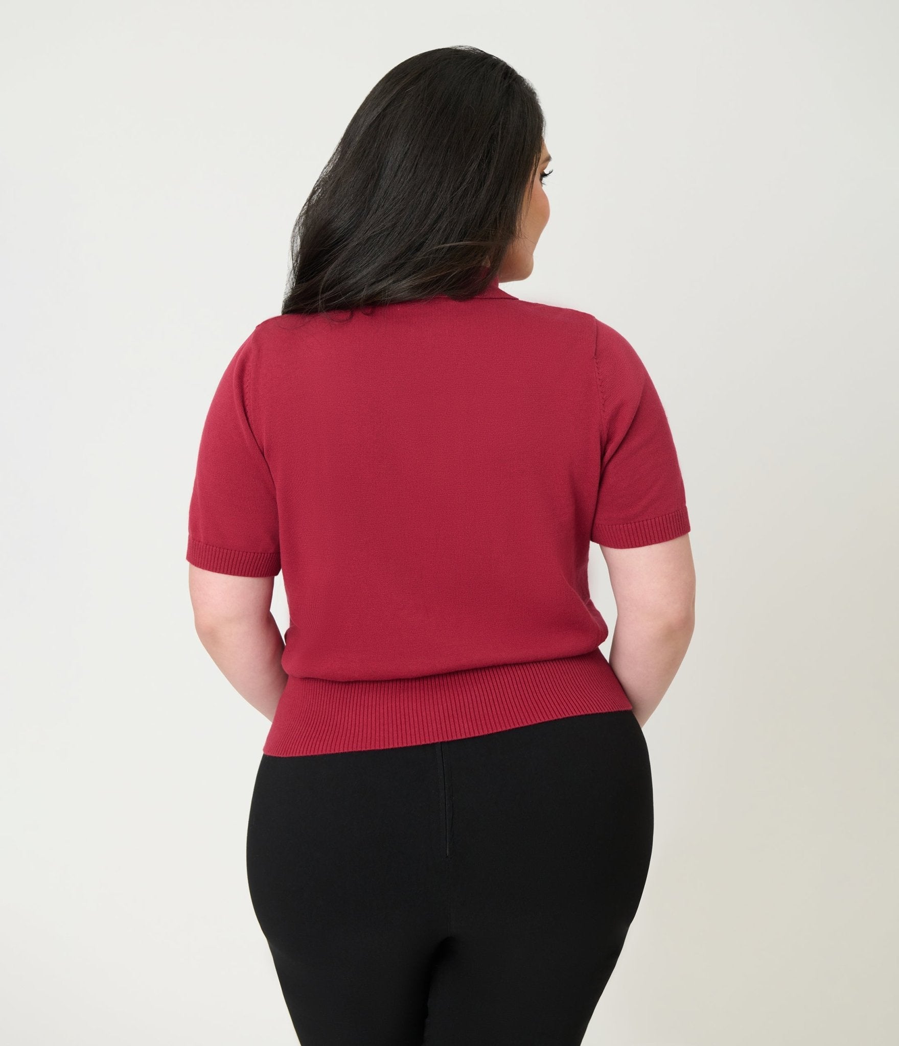 Banned Plus Size Burgundy Cotton Rosanna Sweater