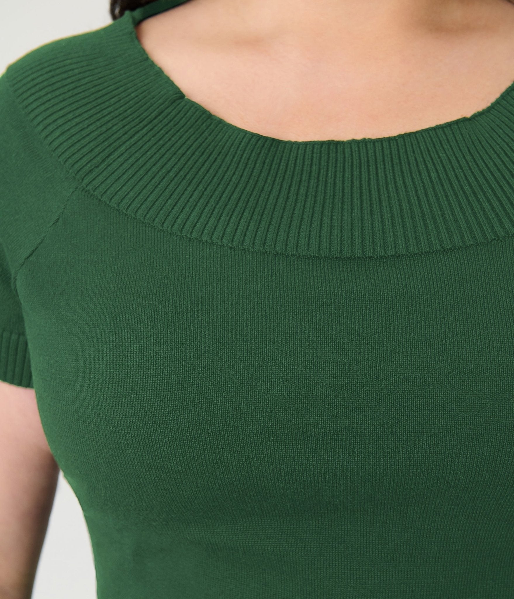 Banned Plus Size Green Off the Shoulder Lavinia Cotton Top