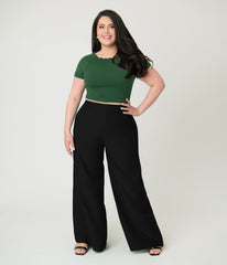 Banned Plus Size Green Off the Shoulder Lavinia Cotton Top