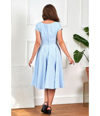 Banned Sky Blue Gingham Lola Swing Dress