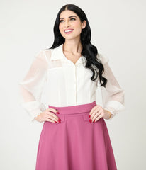 Banned White Bonnie Blouse