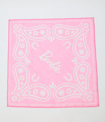 Barbie鈩?x Unique Vintage Pink Bandana Hair Scarf
