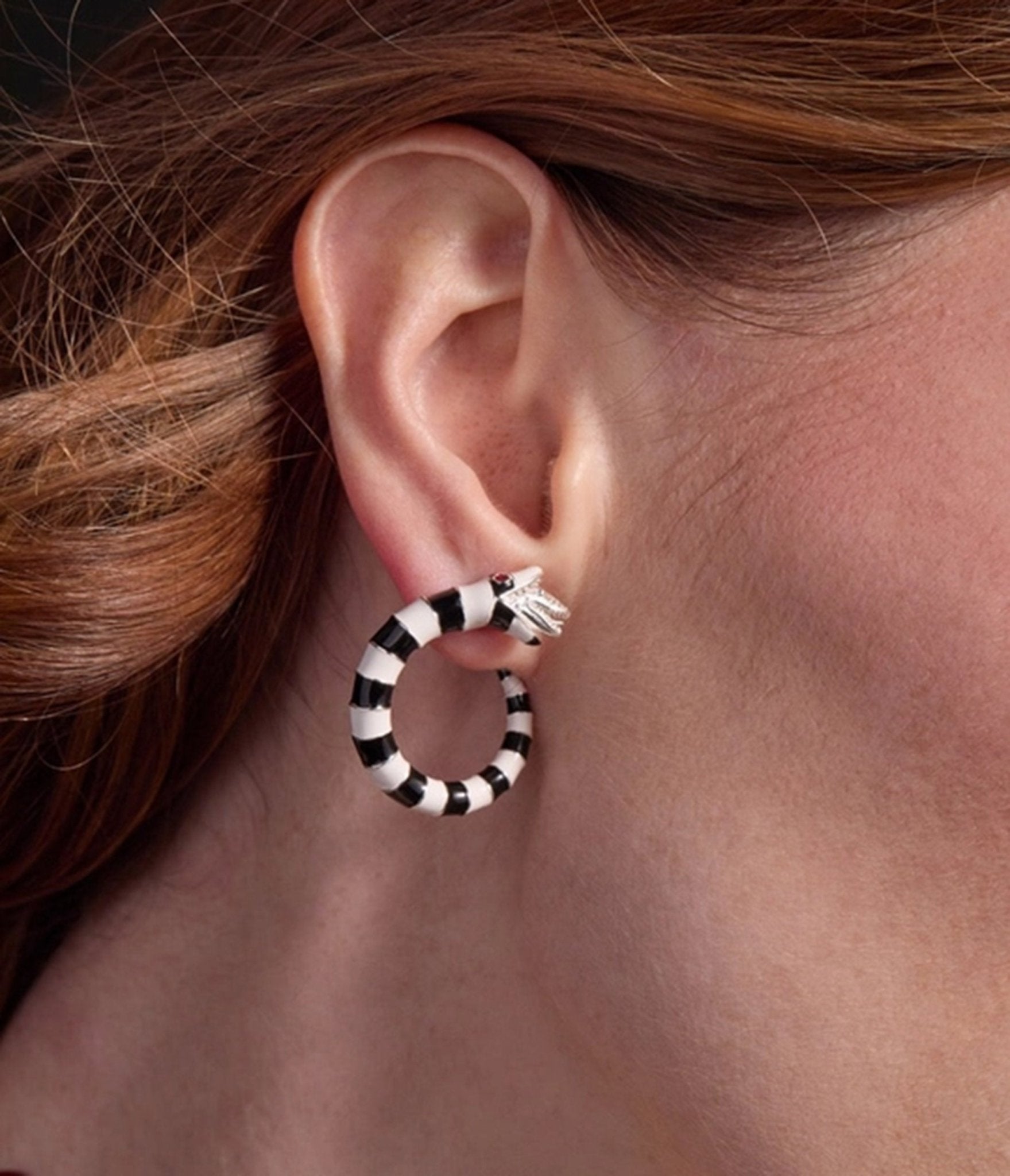 Beetlejuice Sandworm Loop Earrings
