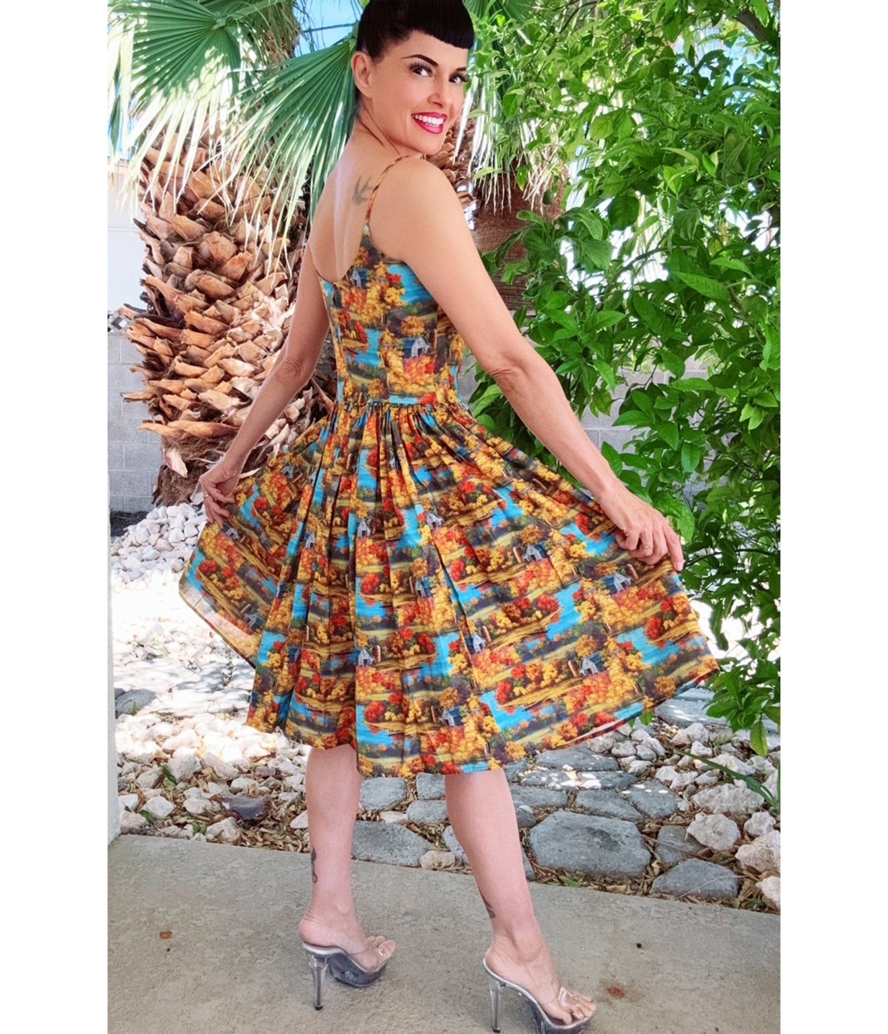 Bernie Dexter Scenic Print Chelsea Swing Dress