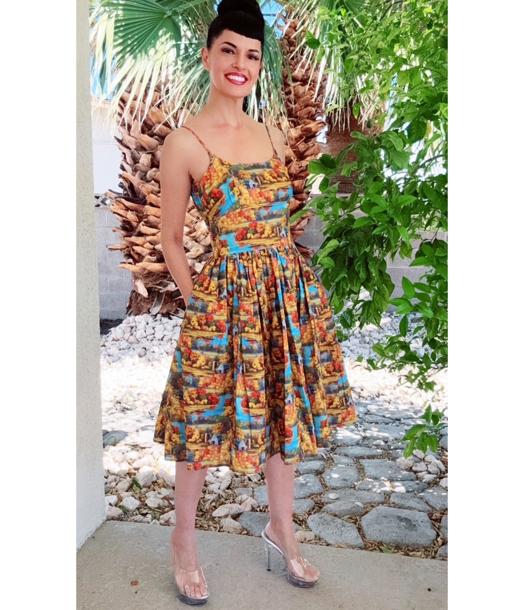 Bernie Dexter Scenic Print Chelsea Swing Dress