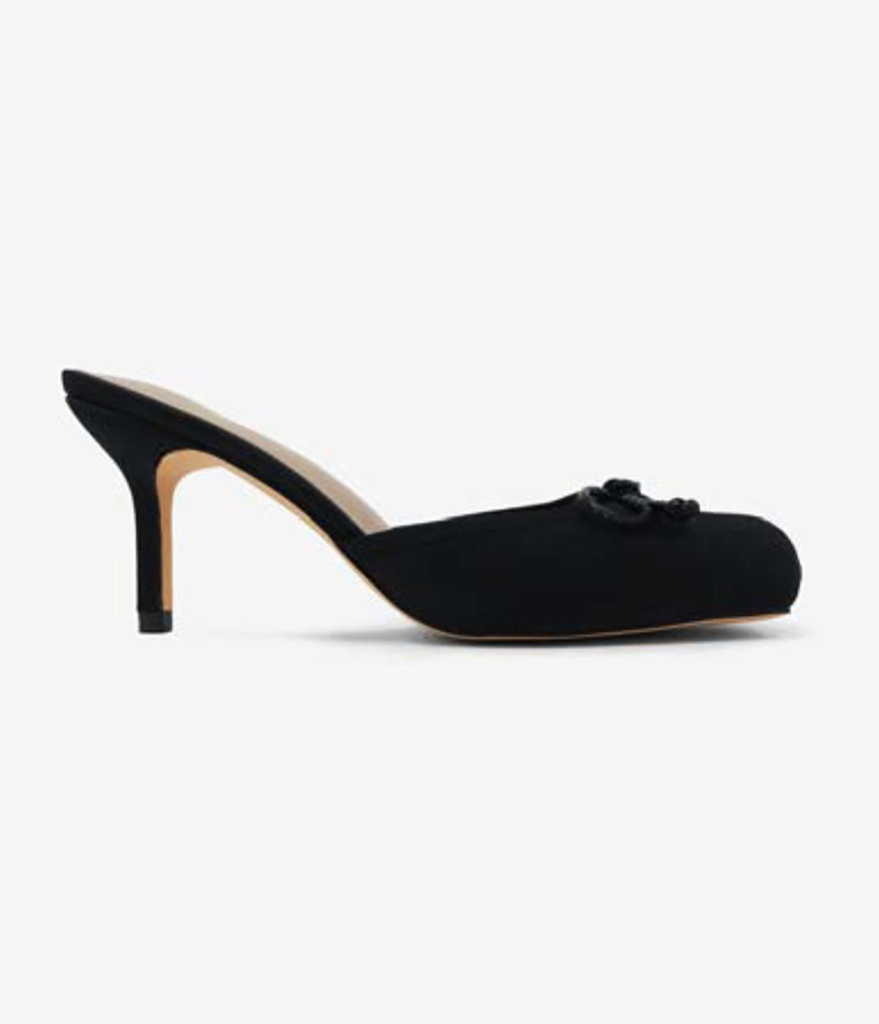 Black Ballerina Mule Heels