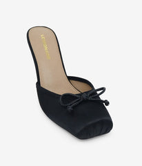 Black Ballerina Mule Heels