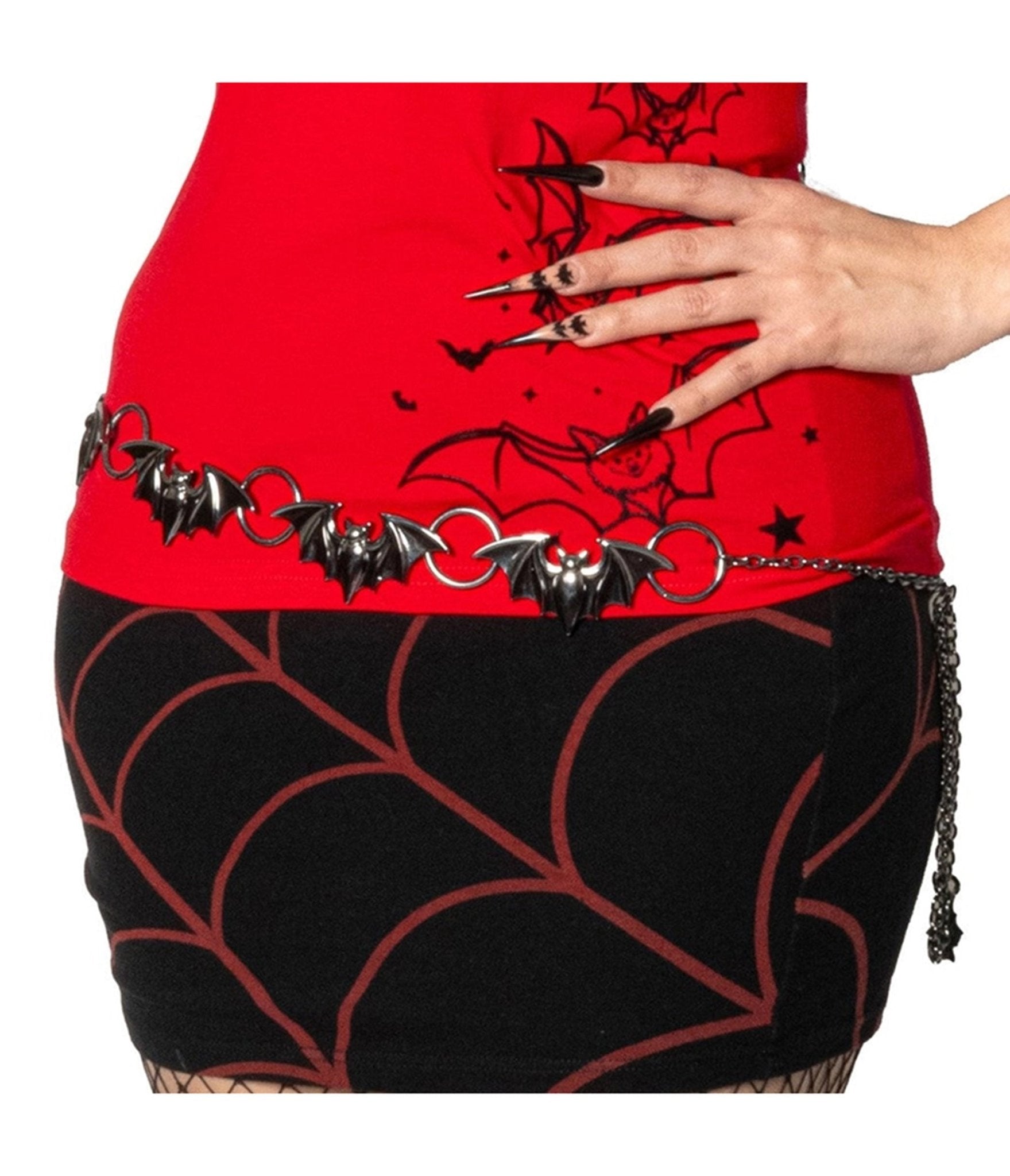 Black Bat Chain Link Belt