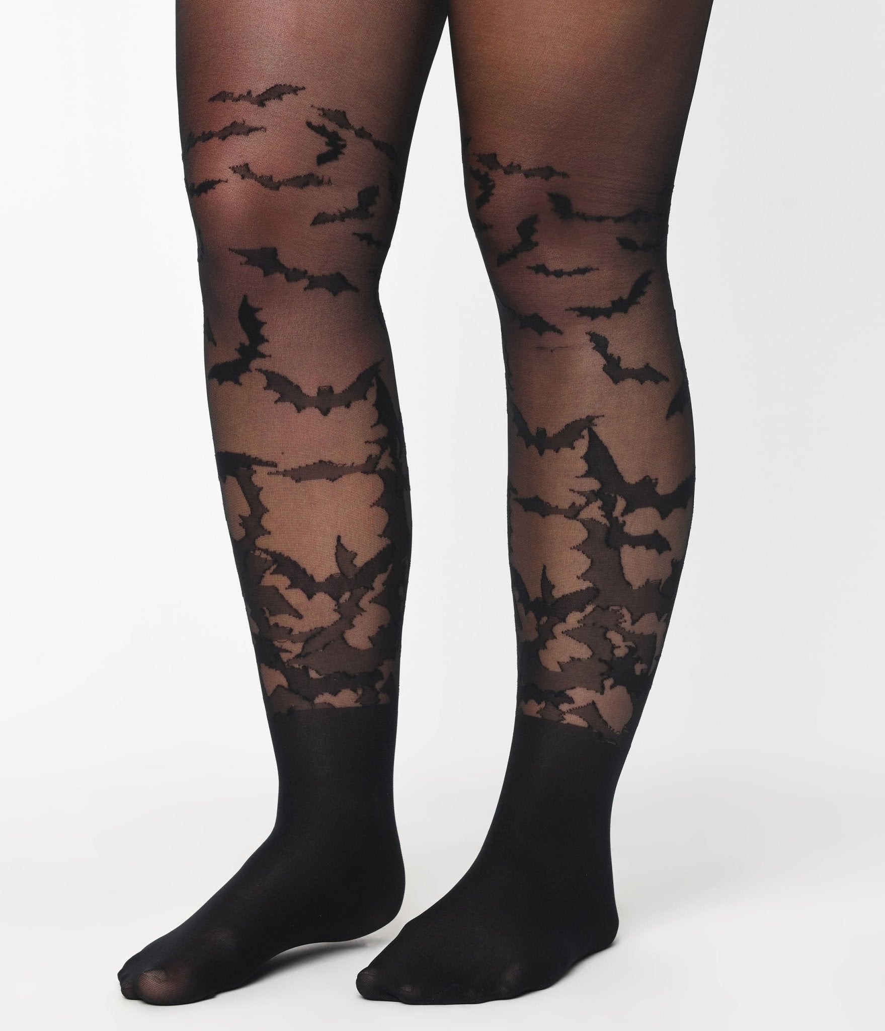 Black Bat Wing Sheer Tights