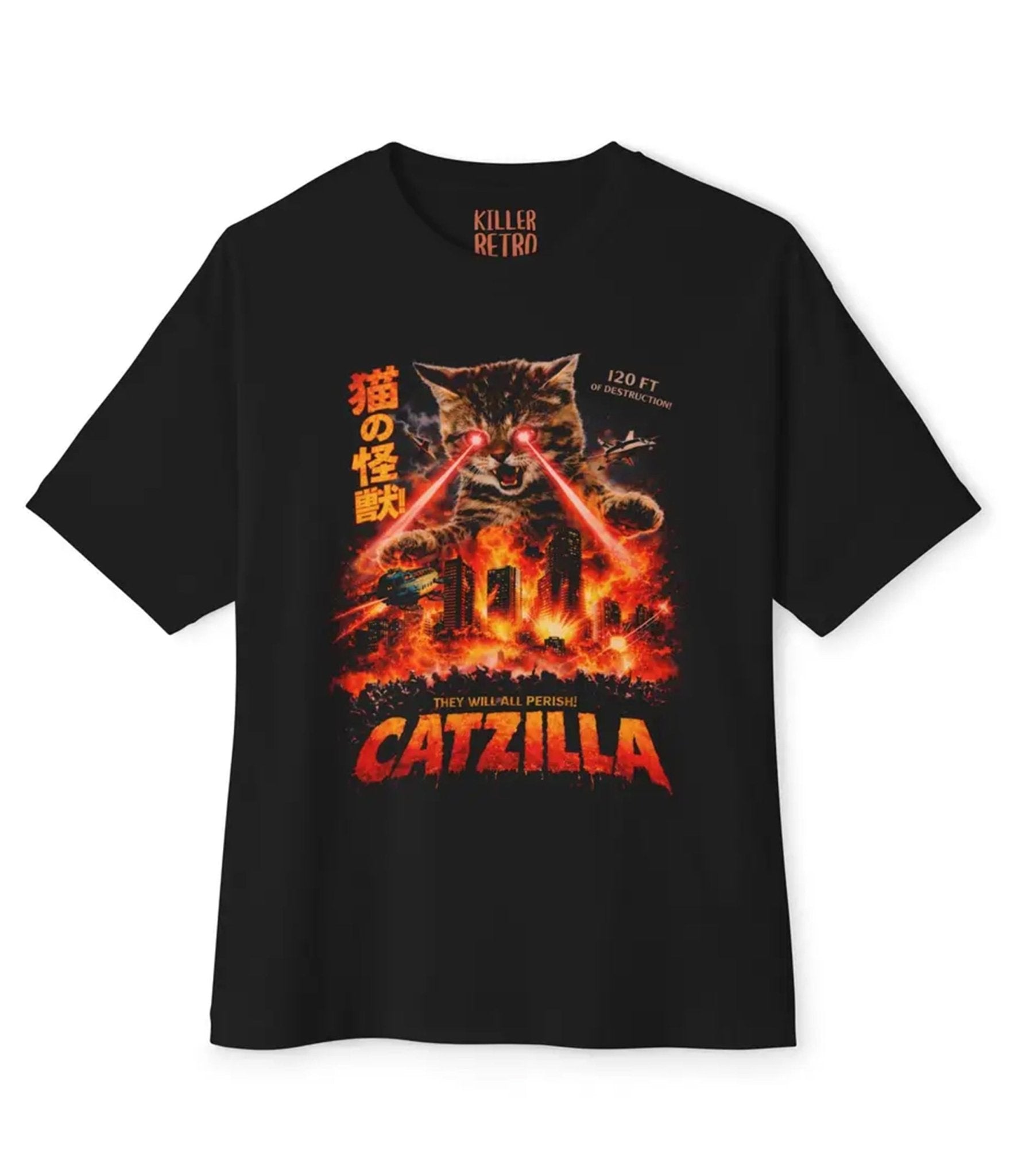 Black Catzilla Unisex Graphic Tee
