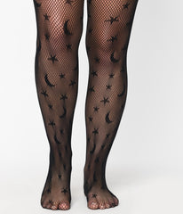 Black Celestial Fishnet Tights
