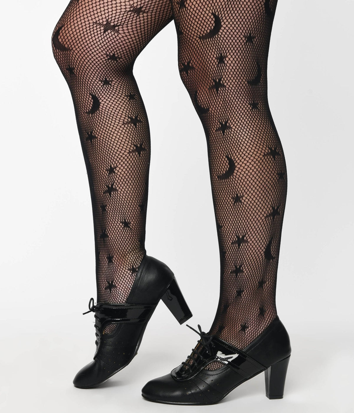 Black Celestial Fishnet Tights