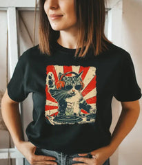 Black Dj Cat Unisex Graphic Tee