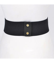 Black Faux Leather Lace Up Corset Belt